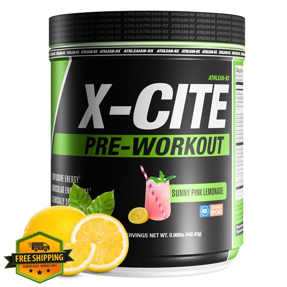 ATHLEAN-RX X-CITE Pre-Workout Sunny Pink Lemonade