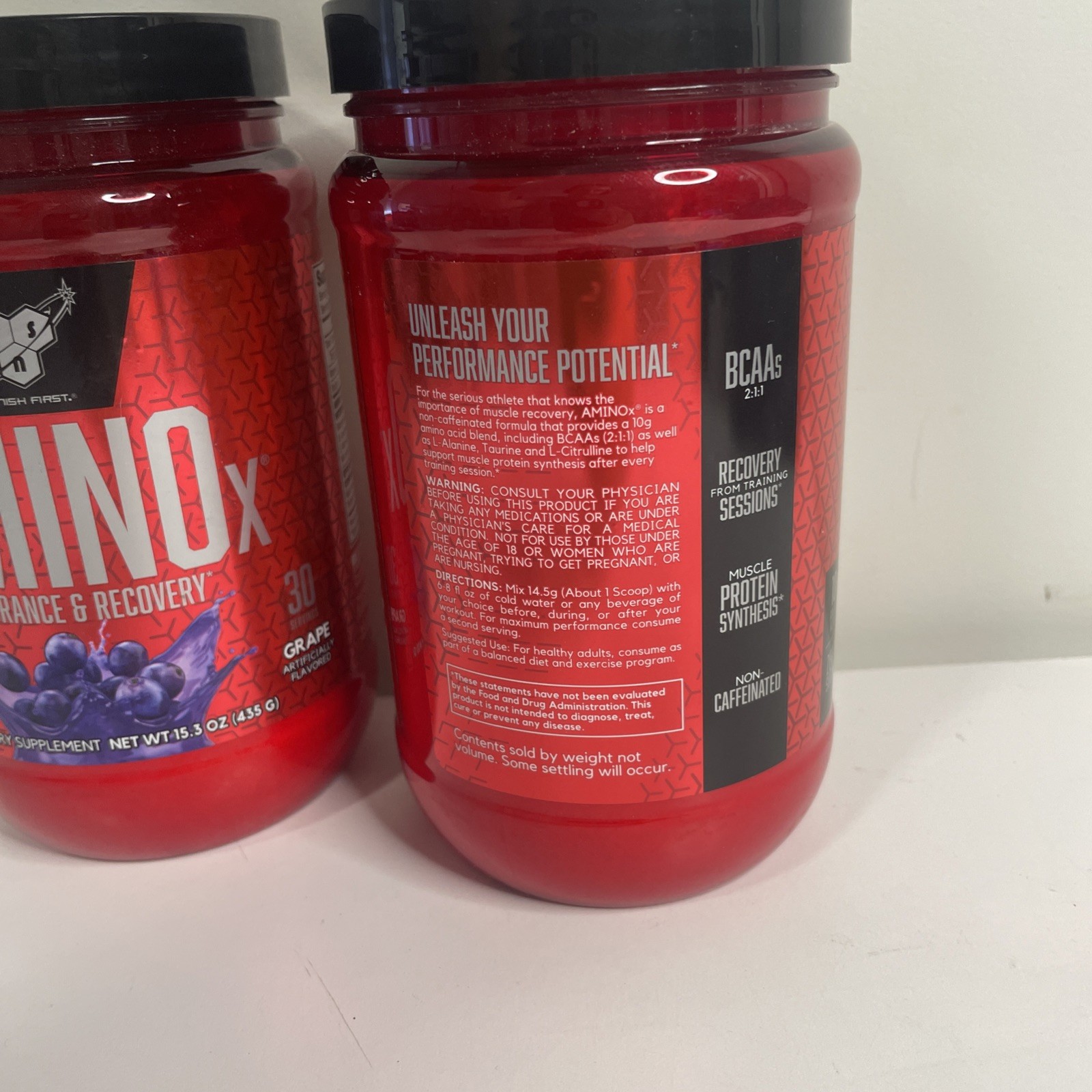 (2) BSN Amino-X Endurance Recovery Agent Grape 15 3 oz 435 g GMP Quality