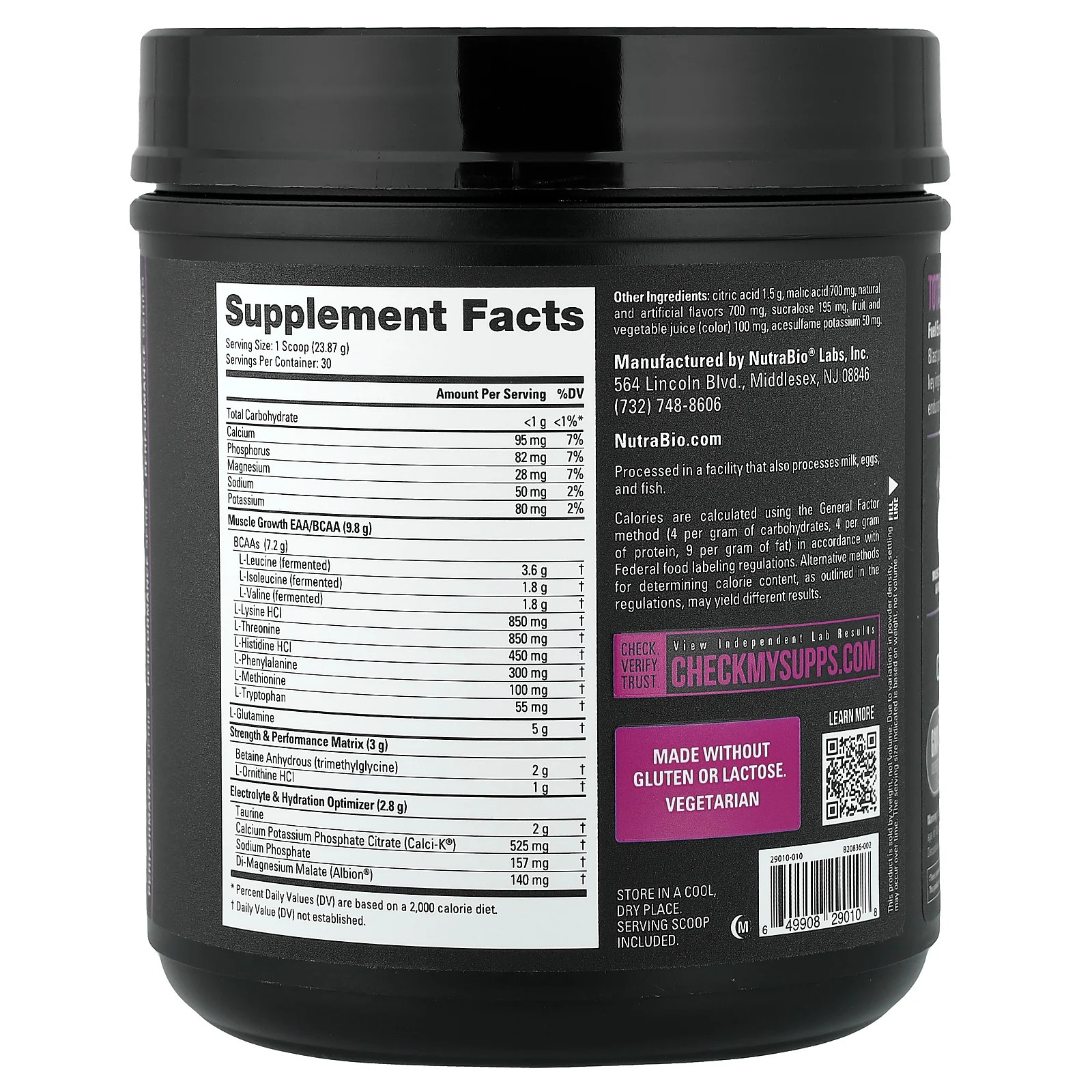 Intra Blast, Intra Workout Amino Fuel, Grape Berry Crush, 1.6 lb (722 g)