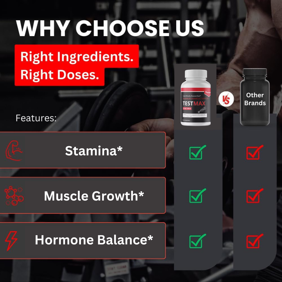 TestMax – Testosterone Booster – 2 Bottles – 180 Capsules
