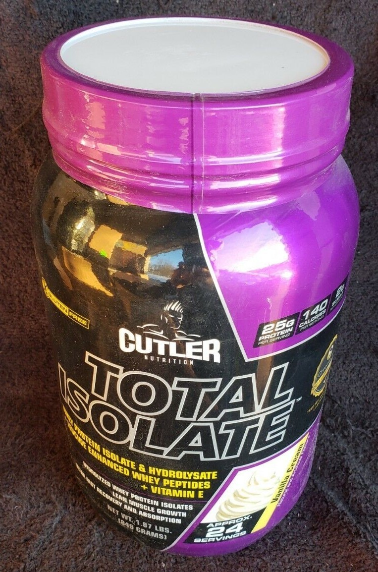 Cutler Nutrition – Total ISOLATE Powder – Vanilla Cream – 1.87 lbs Exp 12/2024