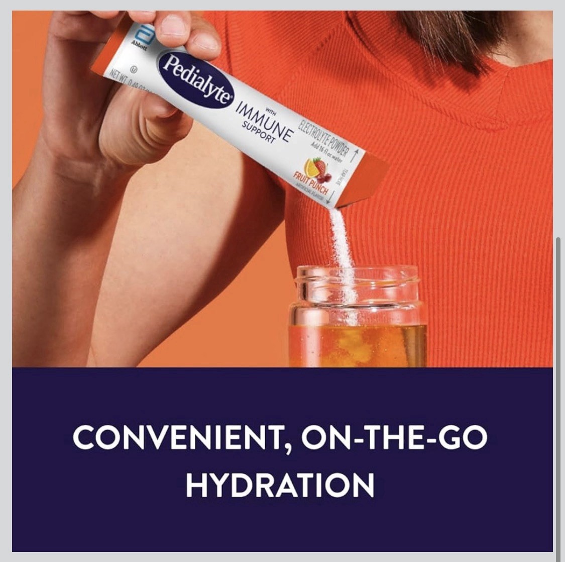 36 Pedialyte with Immune Support On-The-Go Electrolytes Fruit Punch 100% B12 + C