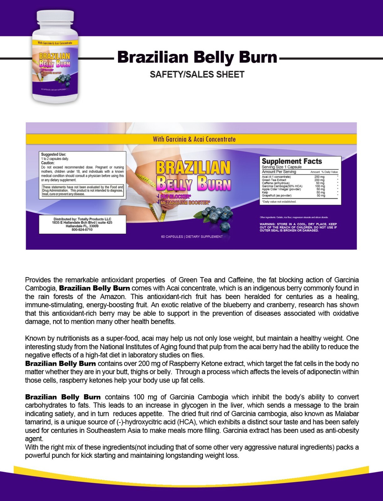 Vitality Support Antioxidant Supplement & Brazilian Belly Burn Weight Management