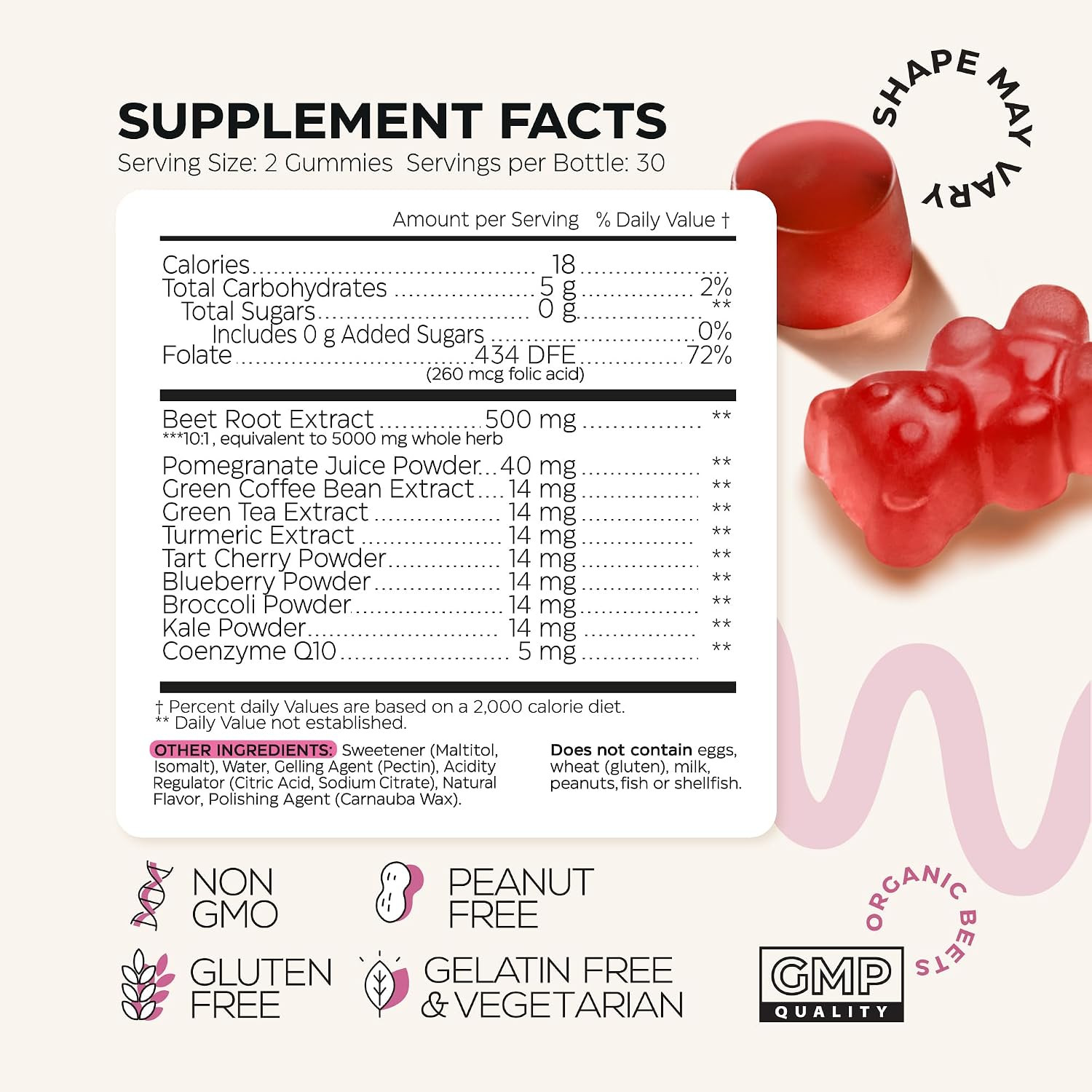Beet Root Chews with Pomegranate – Nitric Oxide Gummies for Heart Health