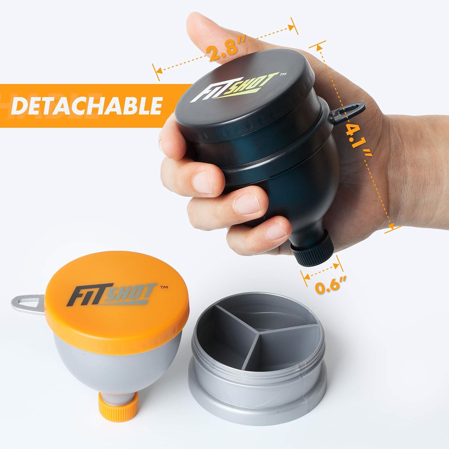 Protein Powder Funnel- Supplement Funnel with Keychain 4pack Water Bottle