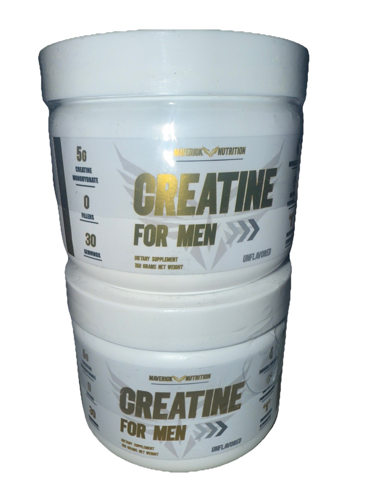 2 Pk Creatine for Men Powder 30 Servings Maverick Nutrition Monohydrate EX 6/26