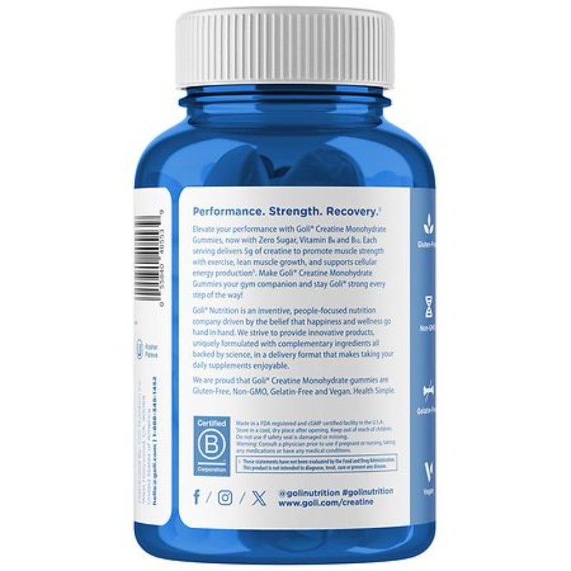 Creatine Monohydrate Zero Sugar Gummies 60.0 ea