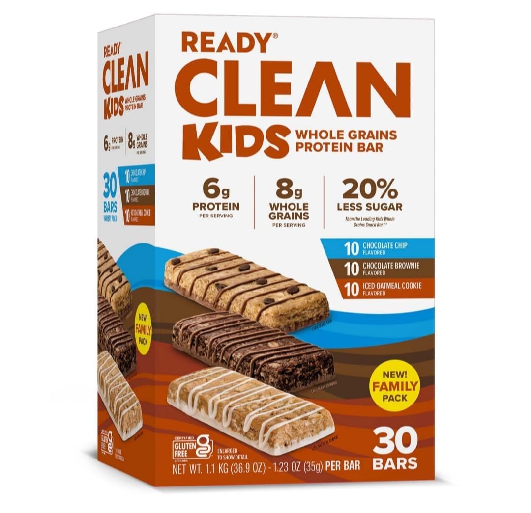 Ready Kids Protein Bars 6G Protein 4G Fiber 8G Whole Grains Per Bar Chocolate