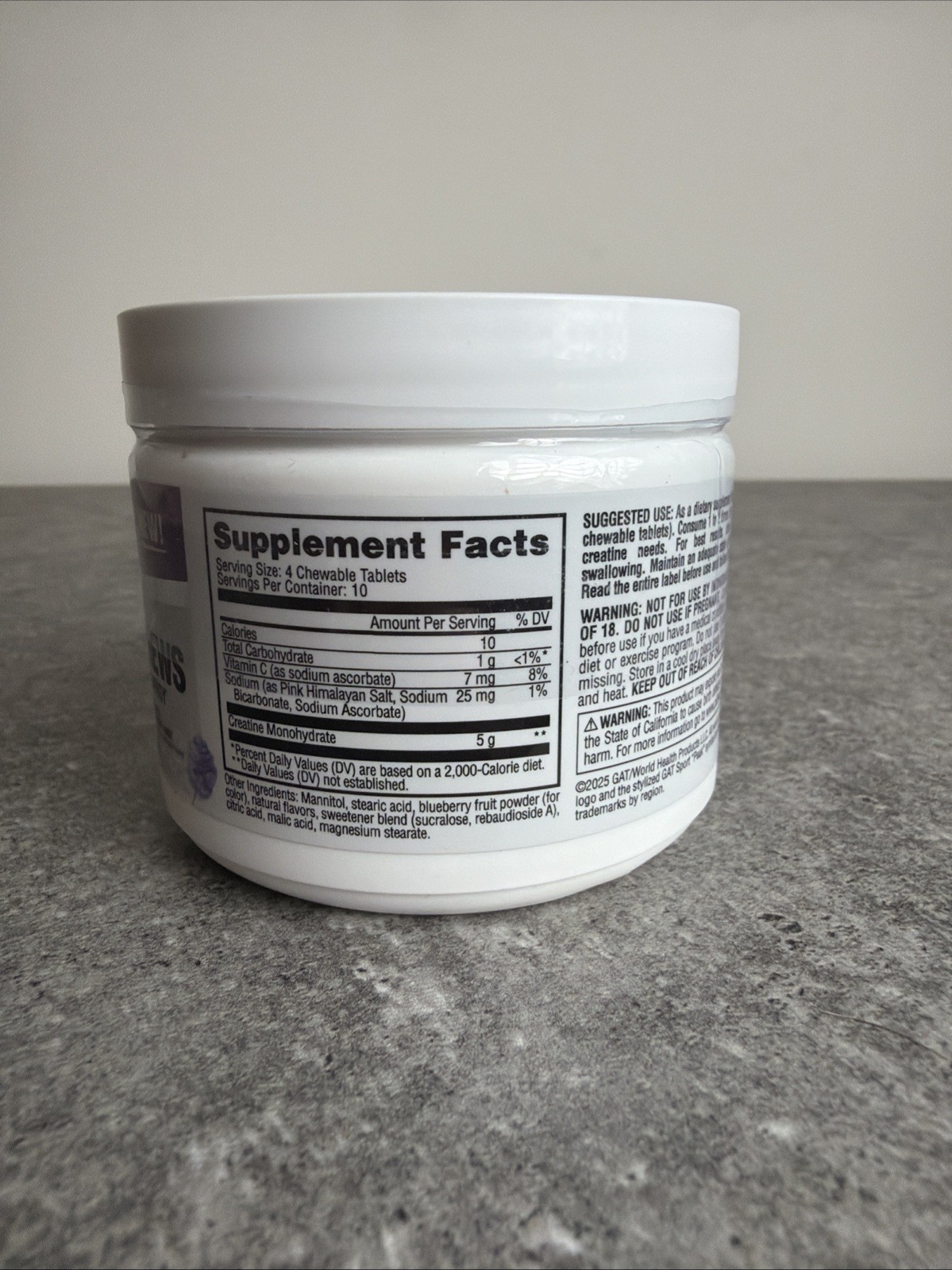 gat sport creatine chews