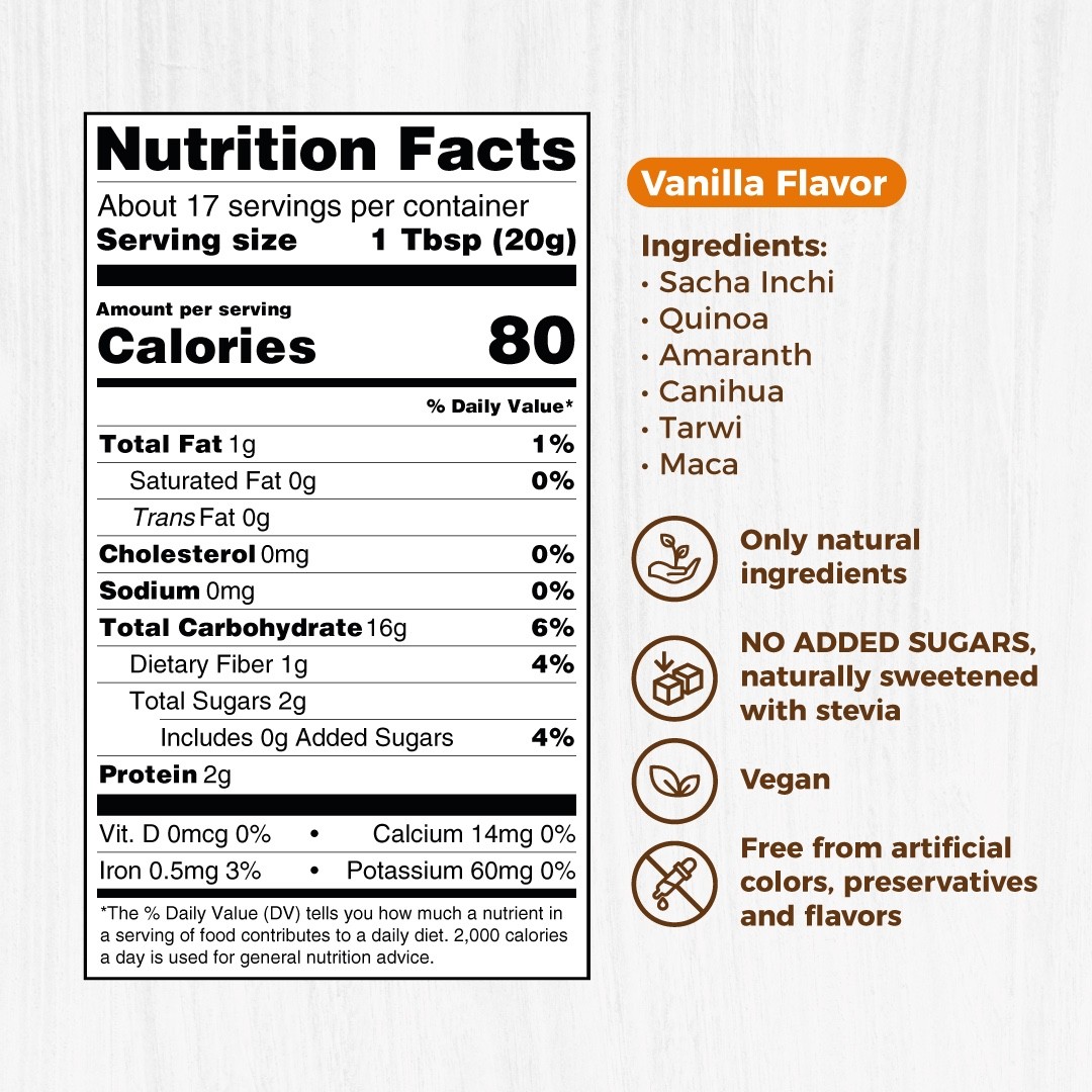 VANILLA – Antioxidant and anti-inflammatory powder – organic superfood Vegan
