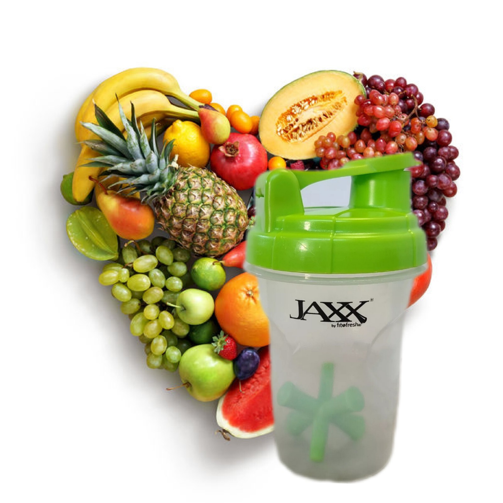 Jaxx 16oz Shaker Cup Green Protein Shake Powder Bottle Mixer W/Flip Lid Cap 2012