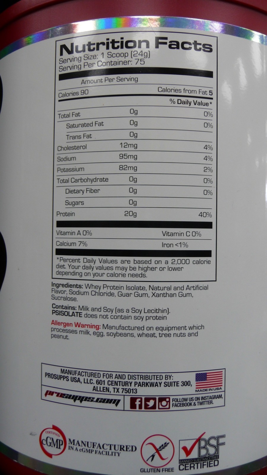 100% Isolate Protein 4 Lbs. Vanilla 75 Serv. P. Butter Cookie 68 Servings & more