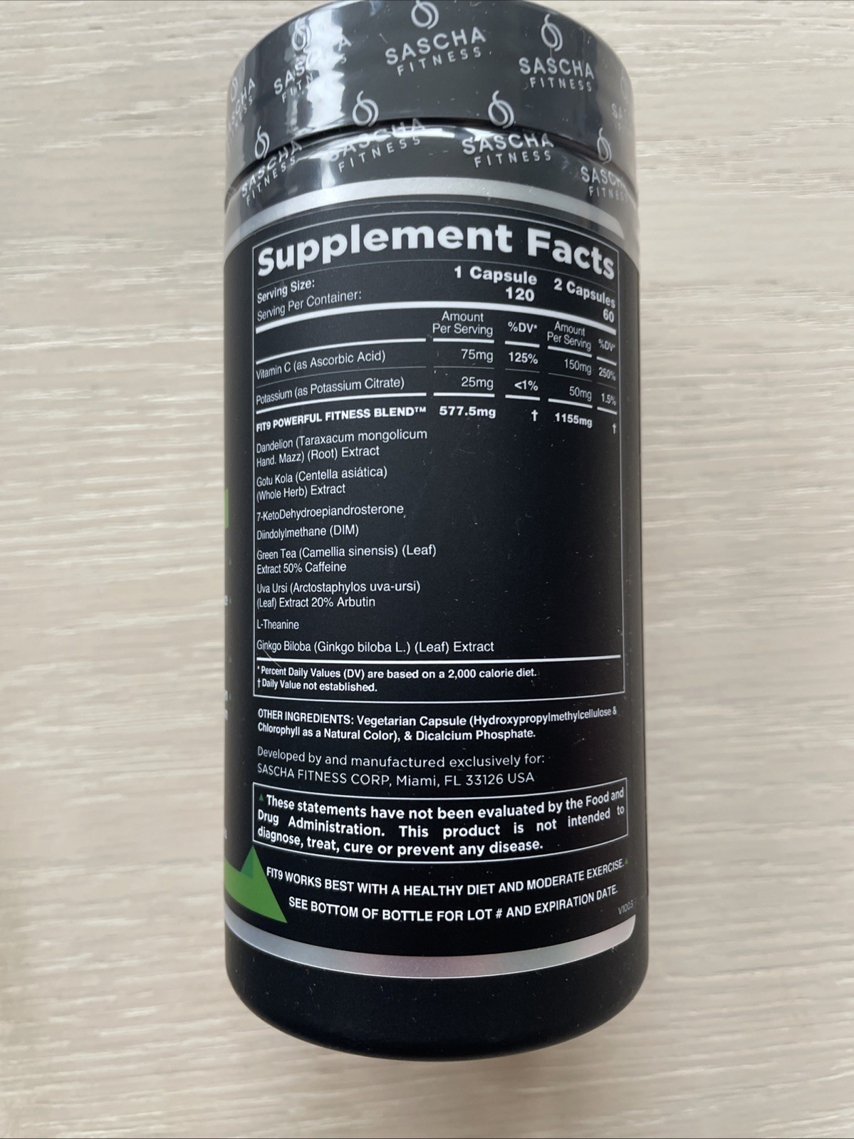 Fit 9 by Sascha Fitness fat loss support