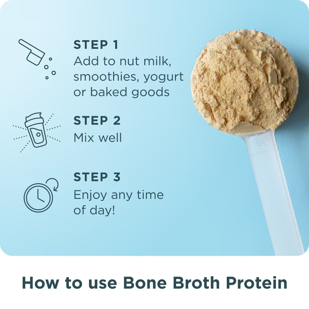 Bone Broth Protein Powder Vanilla 20g Protein 20 Servings