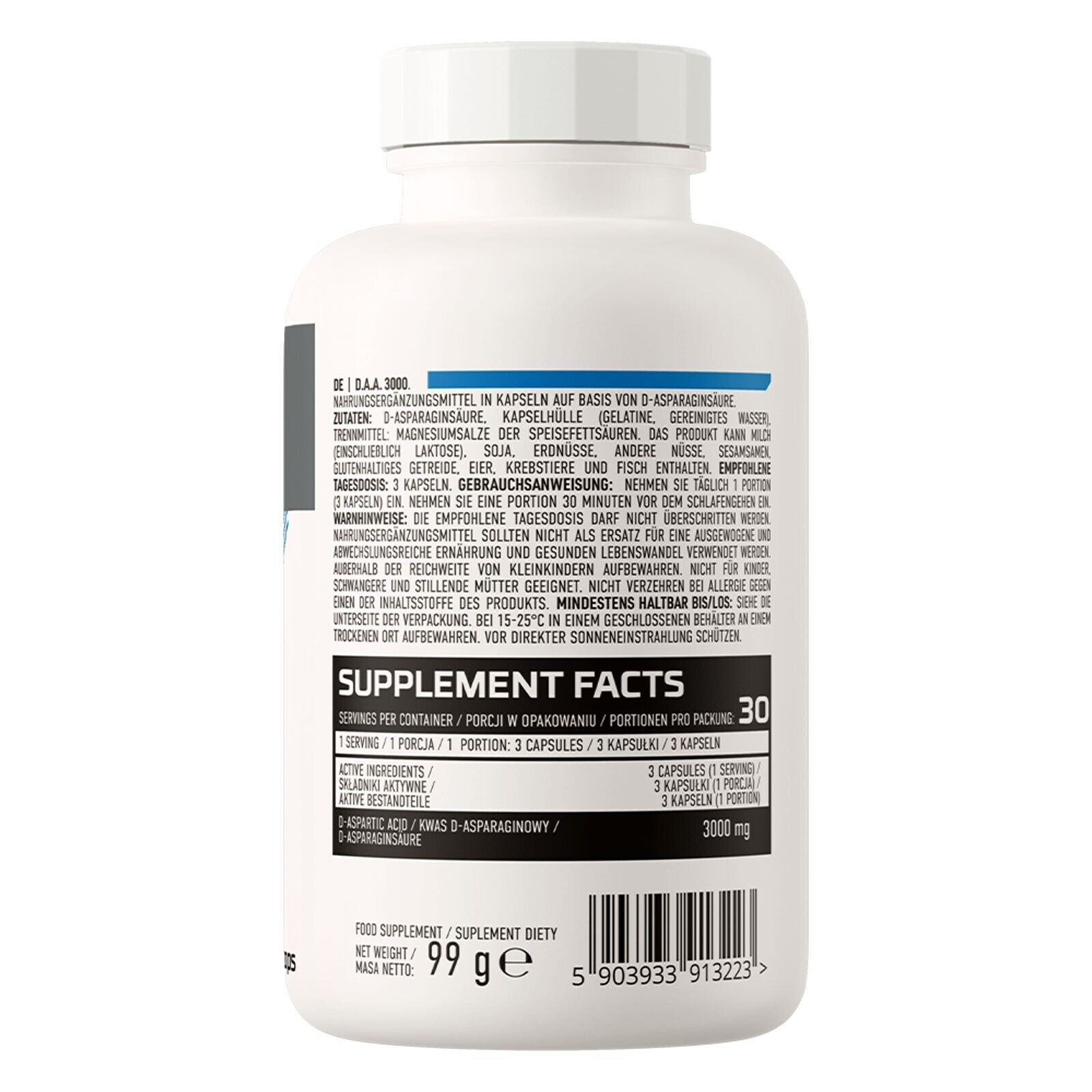 OSTROVIT DAA 3000 90 caps-Testosterone Booster , muscle strength, libido