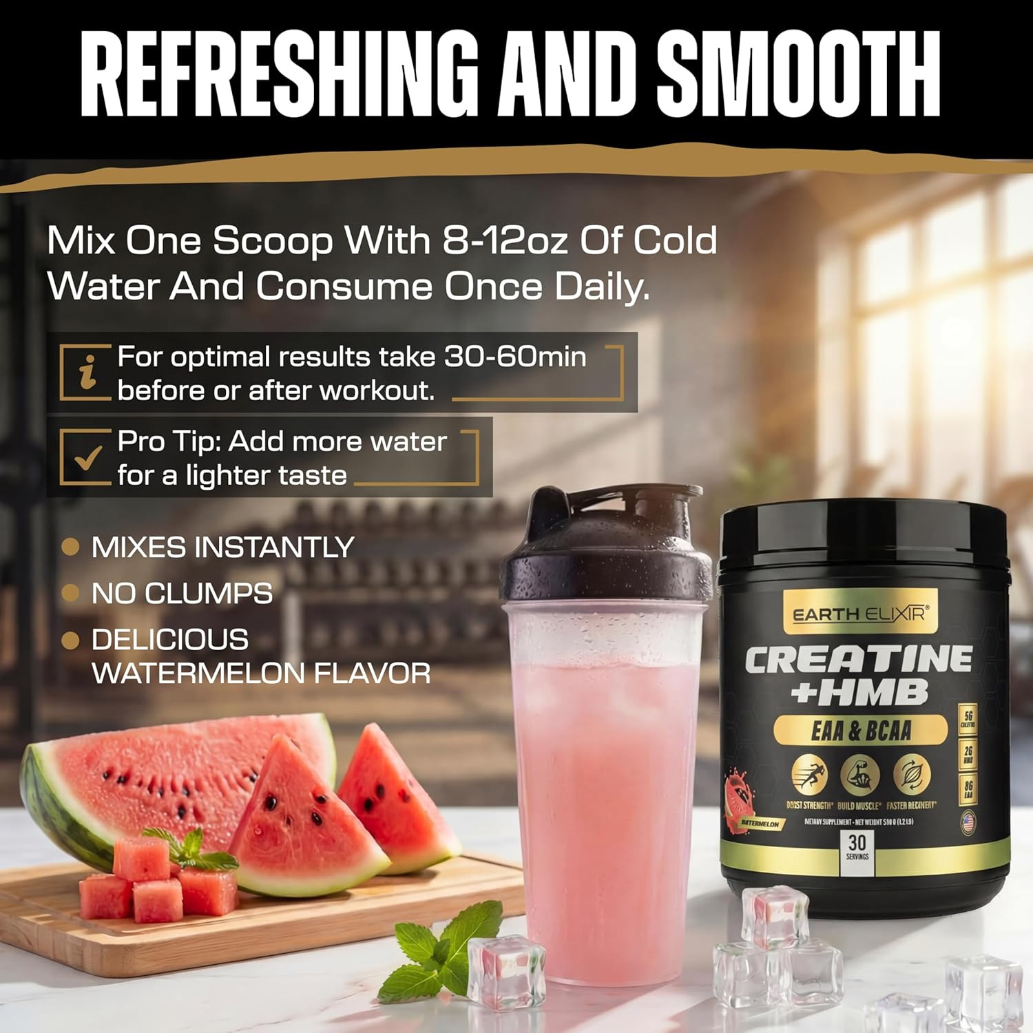 Creatine HMB Supplements for Men and Women W/Essential Amino Acids | EAA & BCAA
