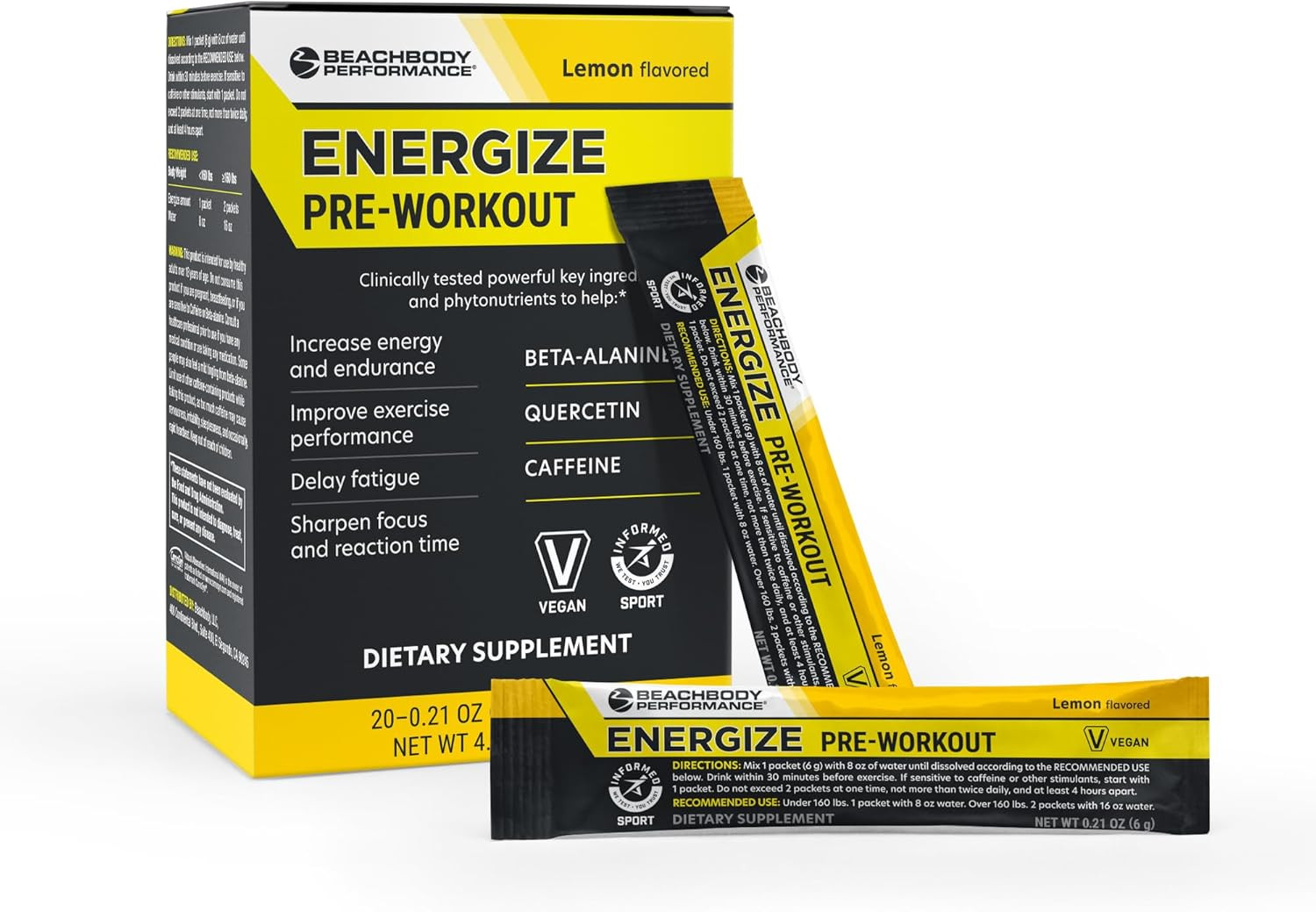 Energize Pre Workout Powder – Beta-Alanine, Quercetin & Low-Dose Caffeine For…