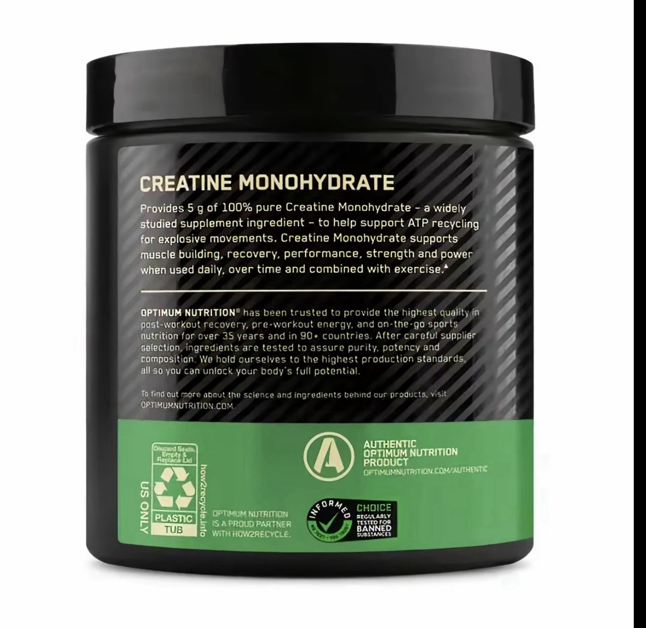 Optimum Nutrition, Micronized Creatine Powder, Unflavored, (300 g) 60 servings