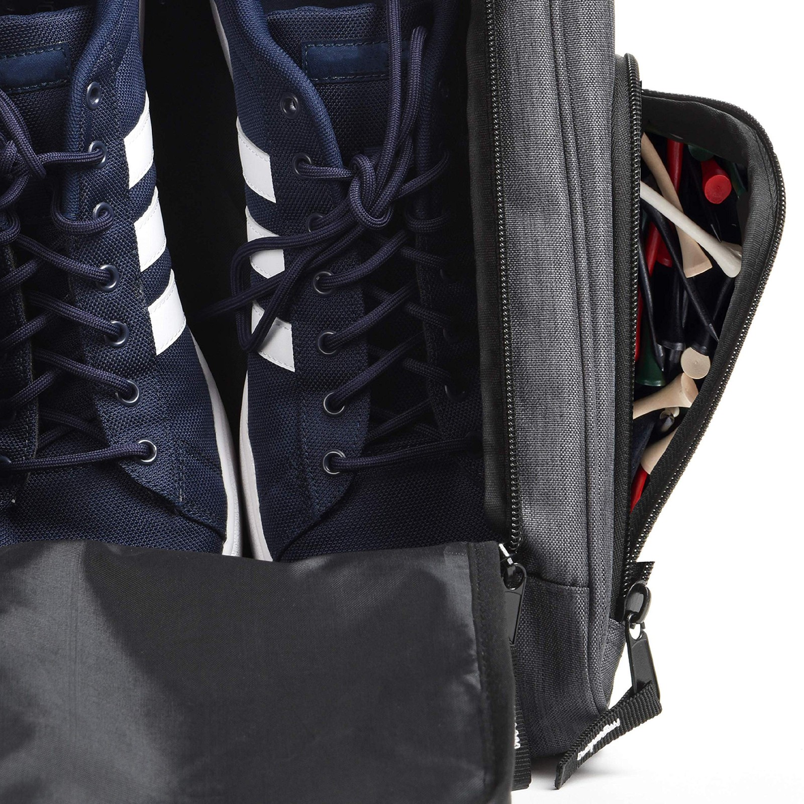 Athletico Golf Shoe Bag Zippered Carrier Ventilated Pocket Gray