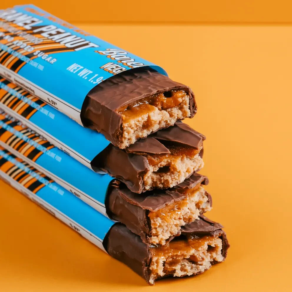 Barebells Vegan Caramel Peanut snack, no added sugar, 12 protein bar, ✅