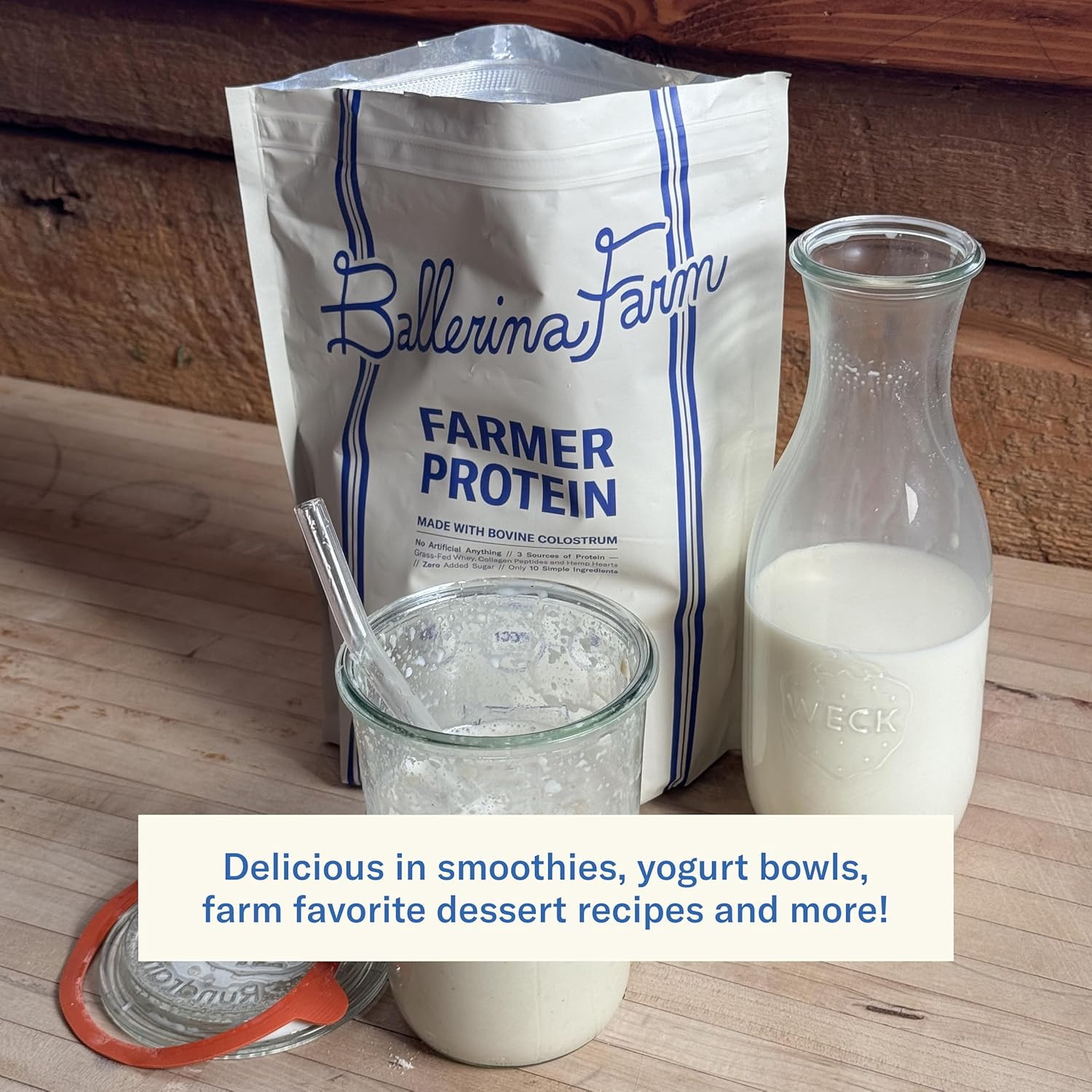 Grass Fed Whey Protein Powder, Vanilla Bean, 24G Protein with Collagen Peptides,
