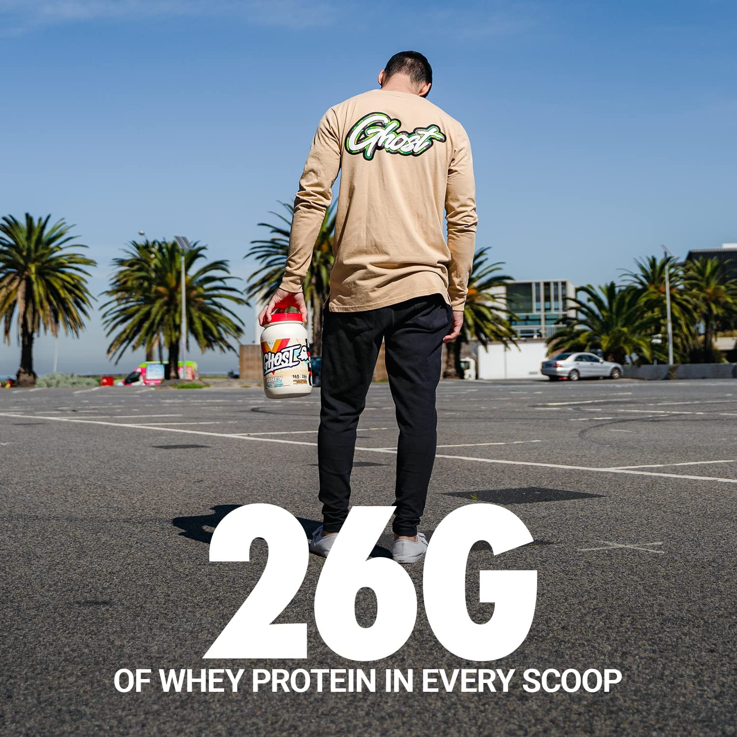 GHOST Whey Protein Powder, Peanut Butter Cereal Milk – 2LB, 26G of Protein – Whe