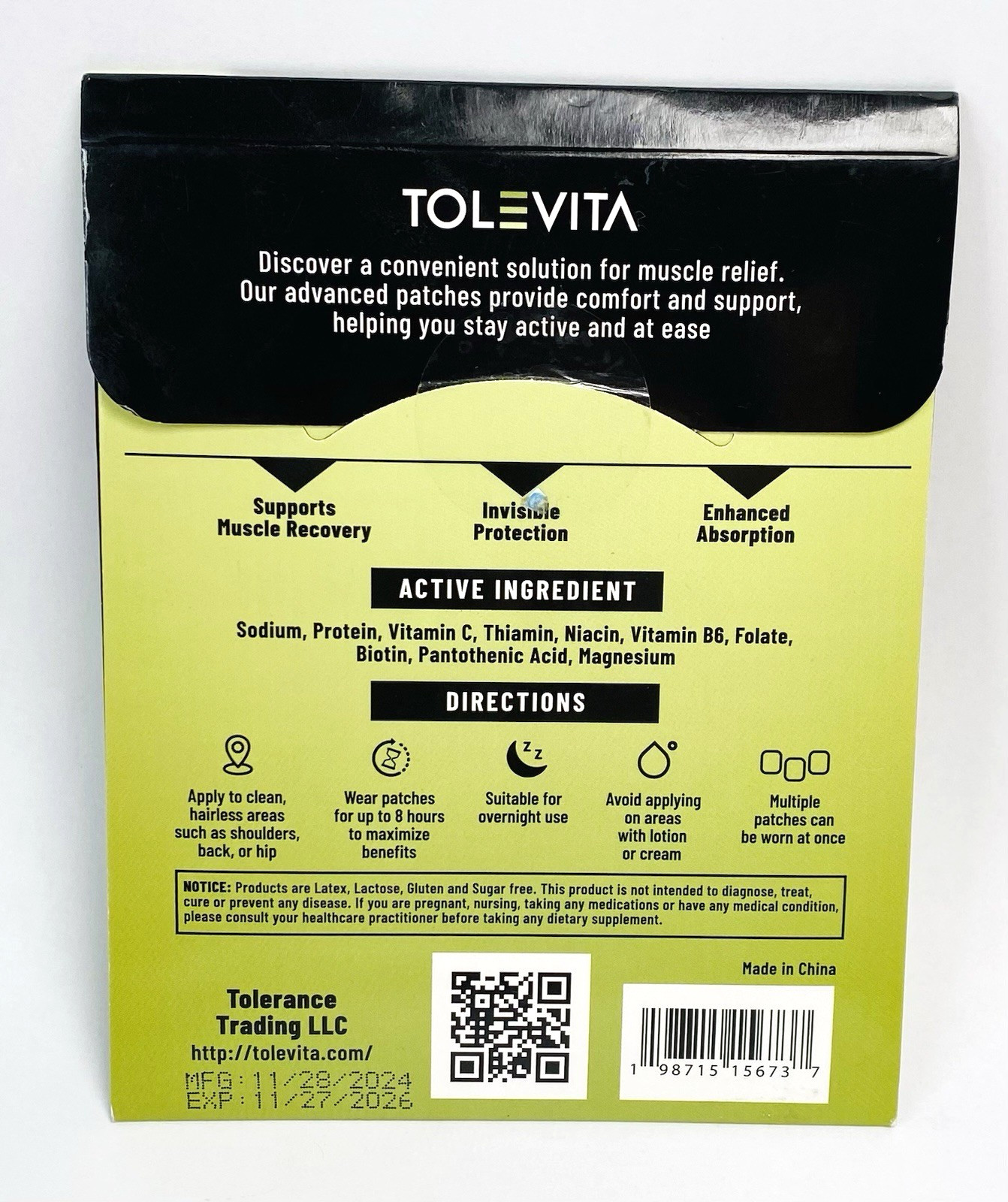 Post Workout Muscle Recovery Patches with Vitamin C – 36 Patches for Active Life