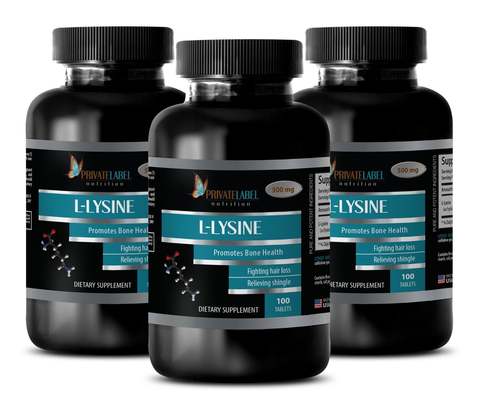 Calm Moods – L-LYSINE 500mg – Sport Nutrition – 3 Bottles 300 Tablets