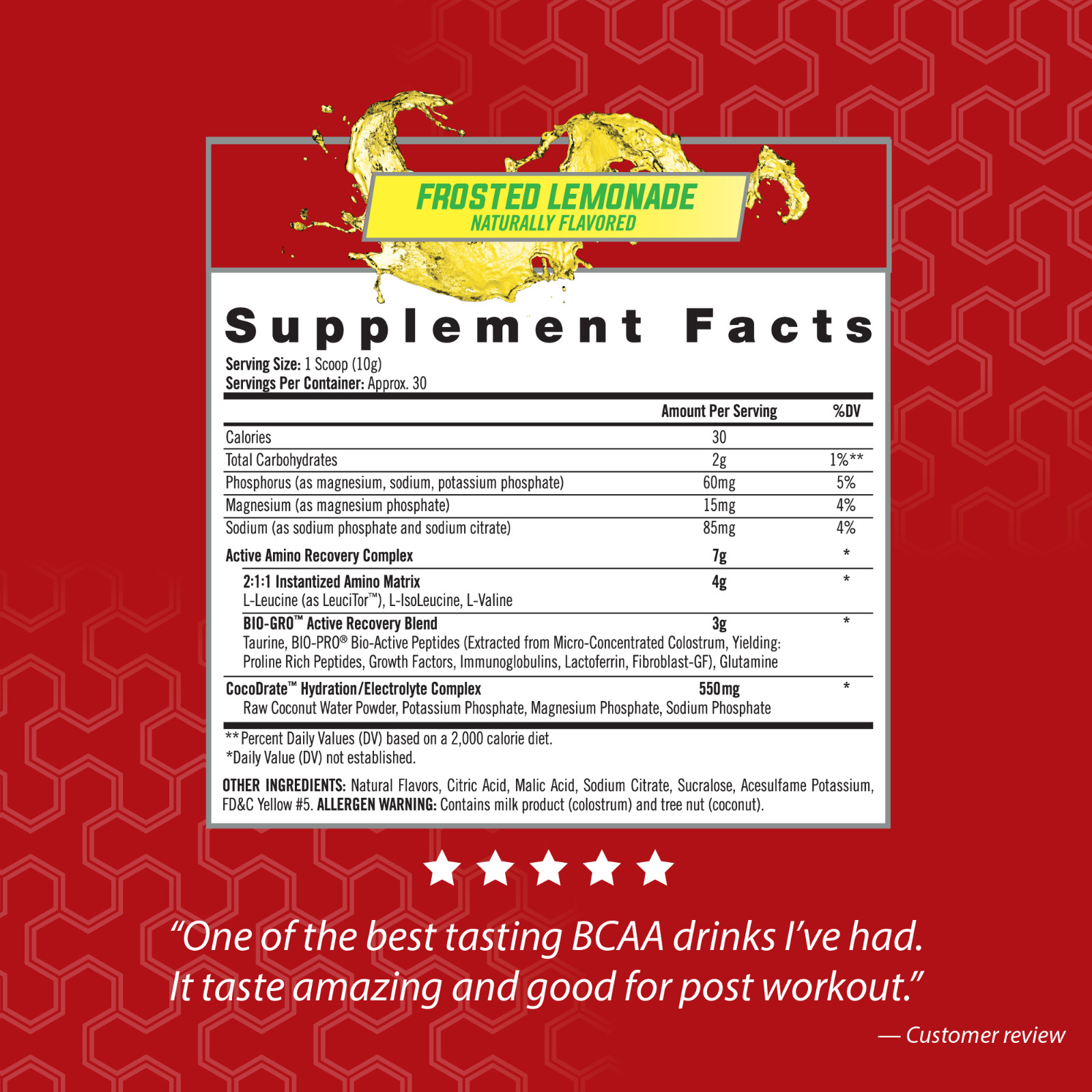 iSatori Amino-GRO-BCAA’s with Glutamine and Bio-Active Peptides – Lemonade