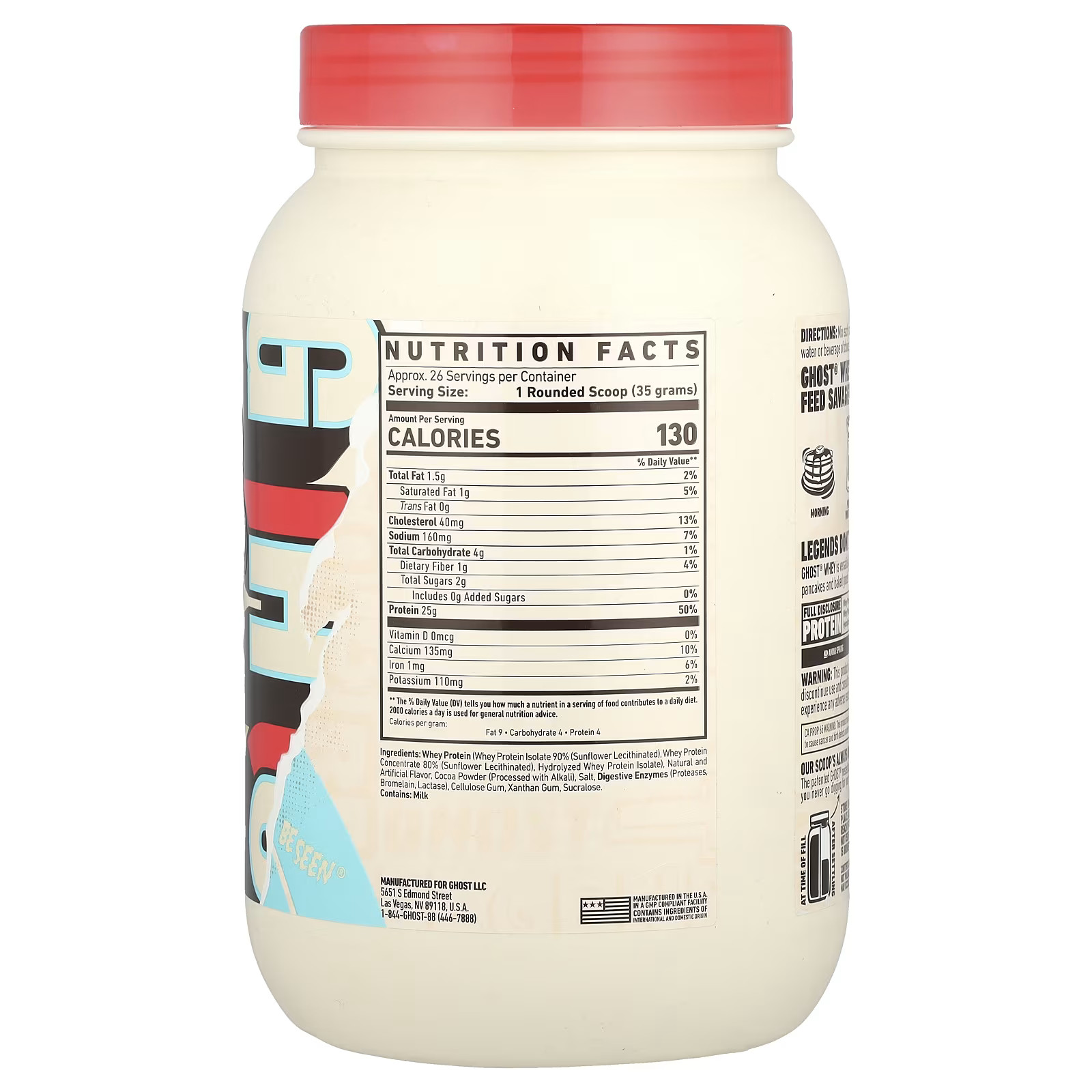 2 X Ghost, Whey Protein, Milk Chocolate, 2 lb (924 g)