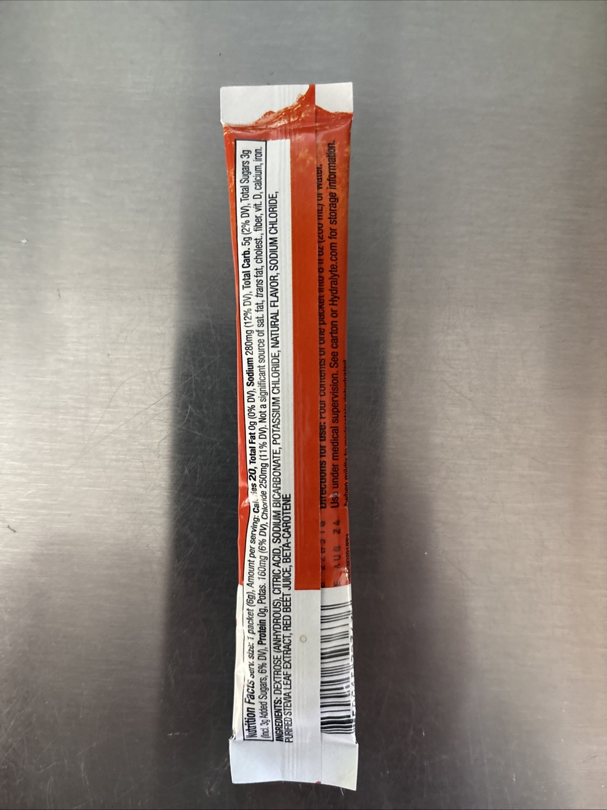 New! Hydralyte Electrolyte Powder 20 packets Blood Orange EXP. 08/24