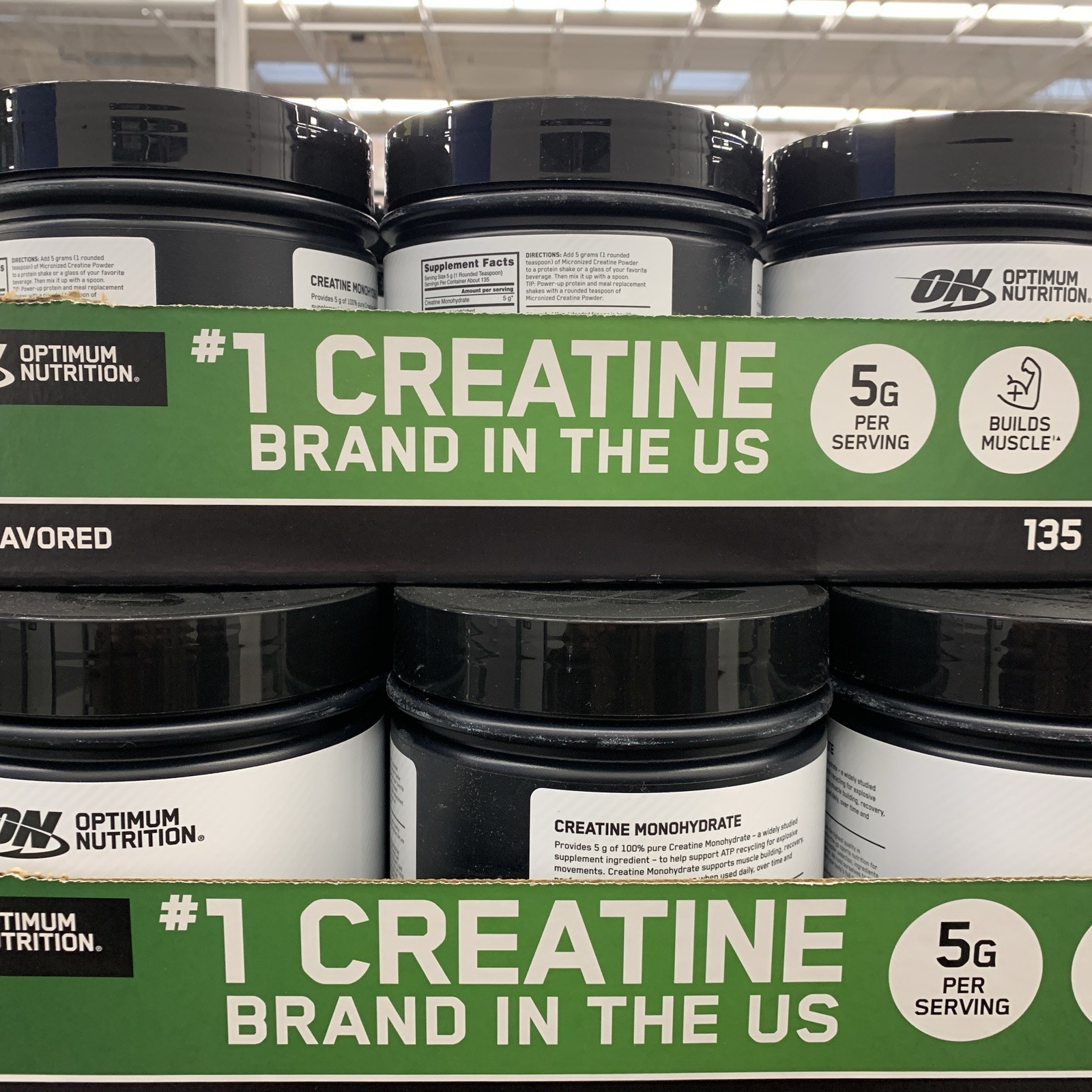 ON Optimum Nutrition Micronized Creatine unflavored 5g -135 servings 23.8oz 675g