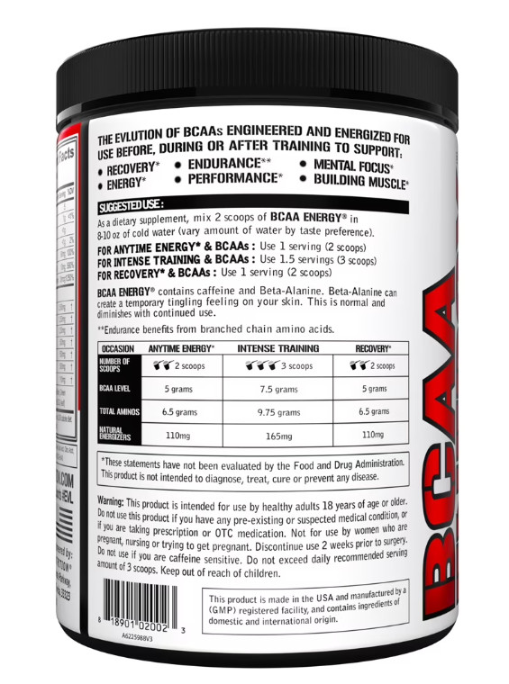 Evlution Nutrition BCAA Powder for Pre Workout & Muscle Recovery, 30 Servings Fr