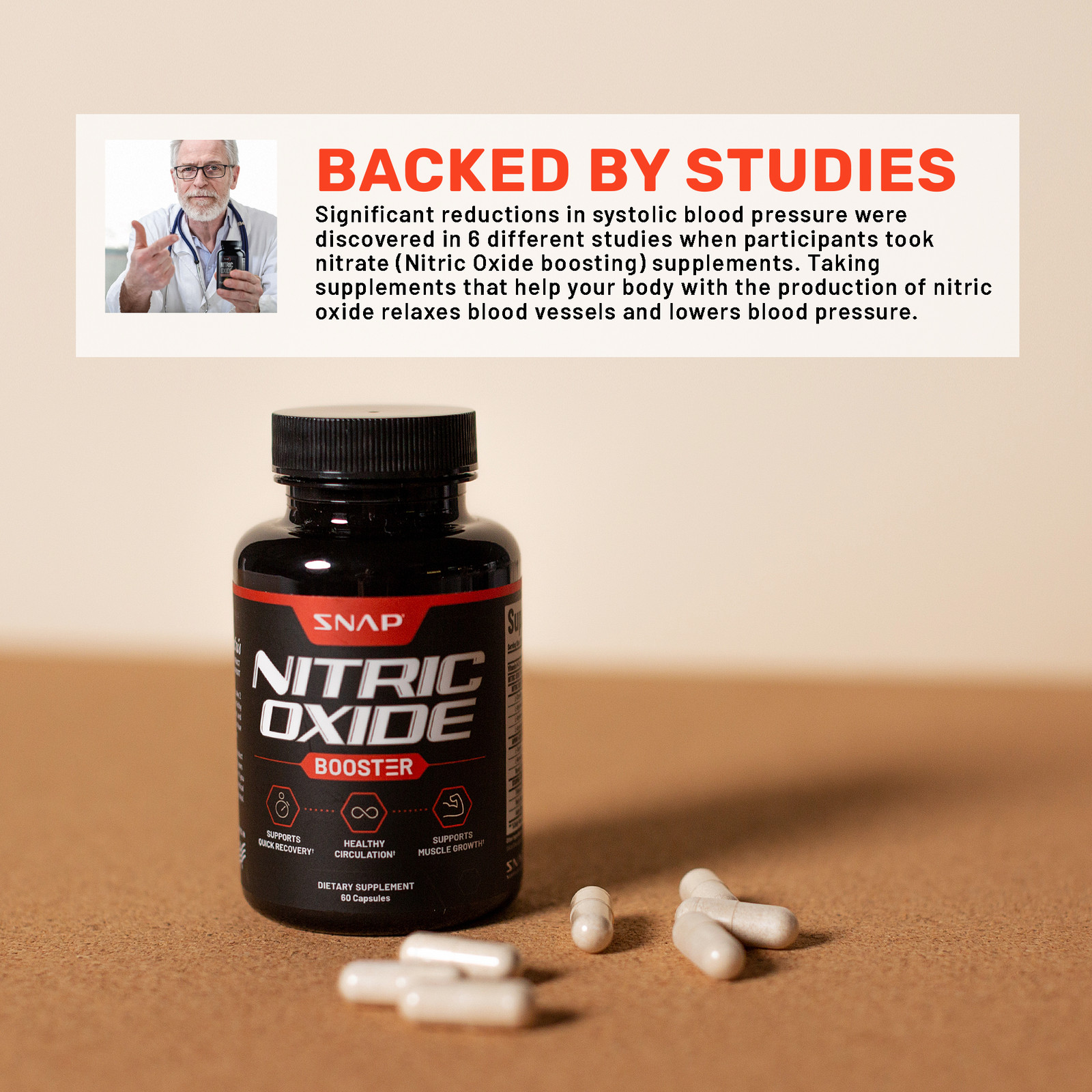 SNAP Prostate Wellness Nitric Oxide Booster Saw Palmetto L-Arginine/L-Citrulline