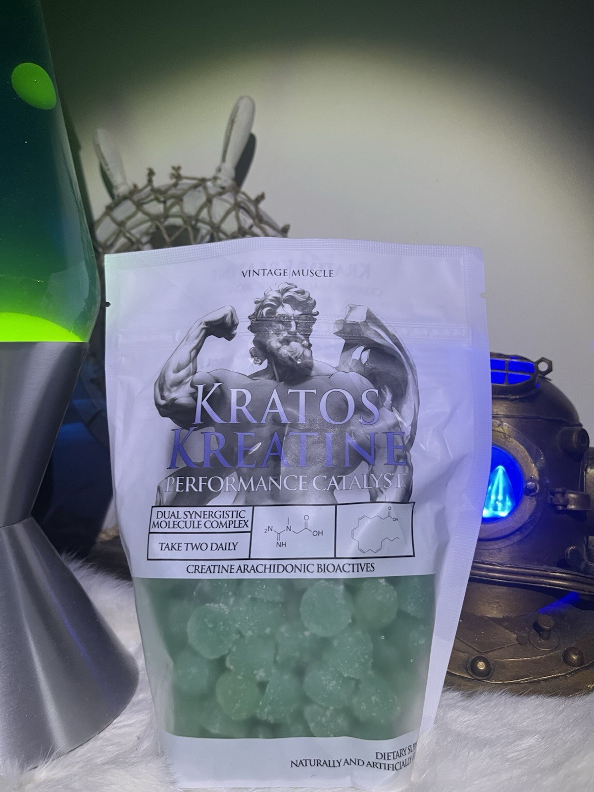 Kratos Micronized Creatine Gummy’s W/Arachidonic Acid By Vintage Muscle💪🏛️
