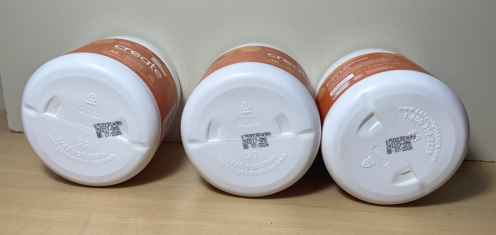 Create Creatine Monohydrate Gummy’s Three Containers 45 Gummies Each Orange ￼