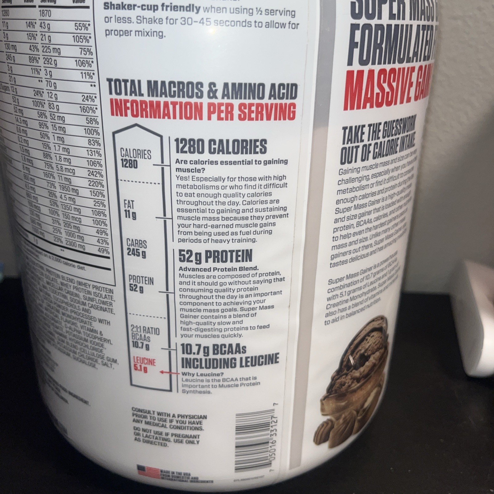 Dymatize Super Mass Gainer – Chocolate, 6 lbs