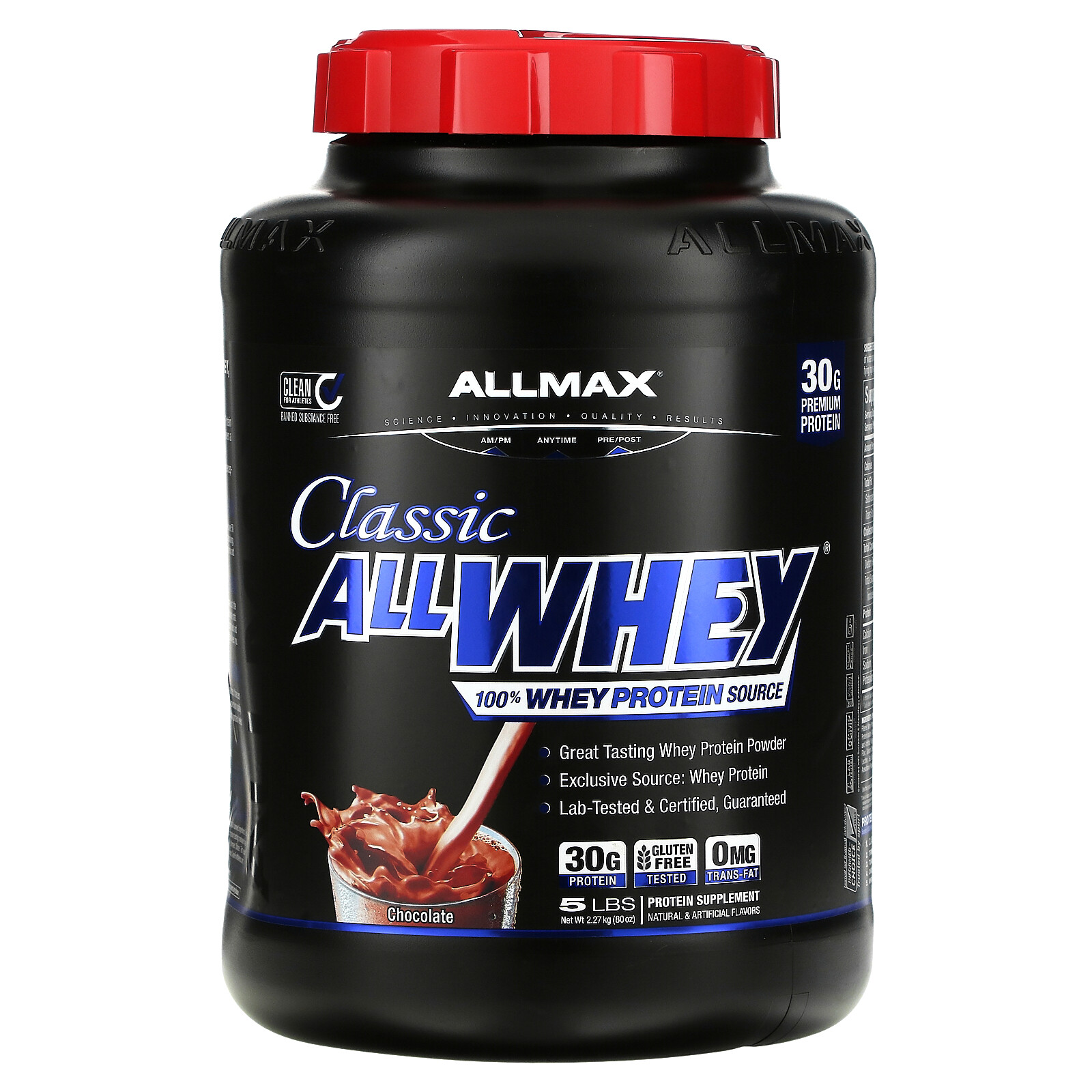 Classic AllWhey, 100% Whey Protein, Chocolate, 5 lbs (2.27 kg)