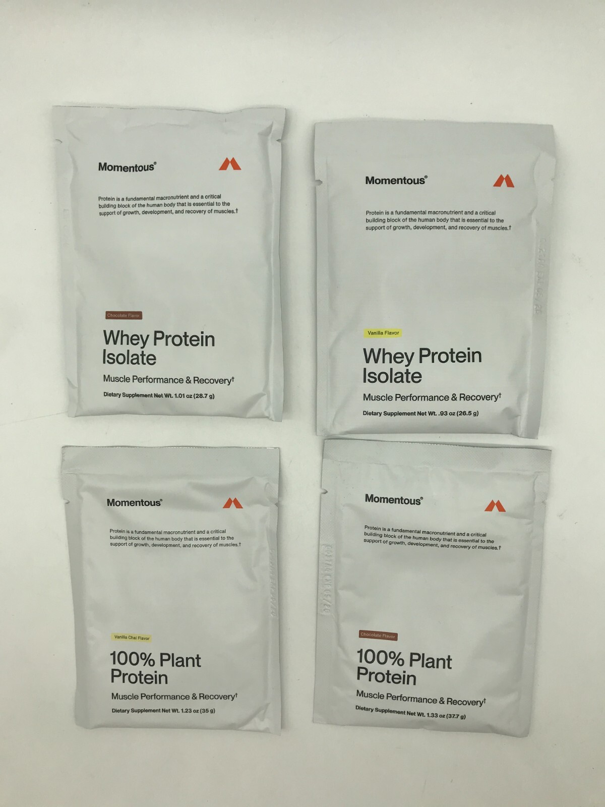 Momentous Protein Power Pack, Muscle Performance & Recovery. 4 Flavors.