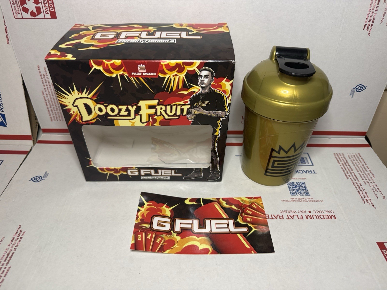 Faze Swag Doozy Fruit G fuel Collector’s DISCONTINUED! Box Shaker Stick Only NEW