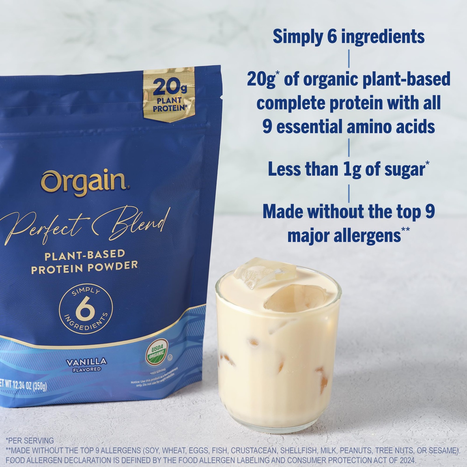 Orgain Organic Vegan Perfect Blend Protein Powder, 12.34 Ounce (Pack of 1)