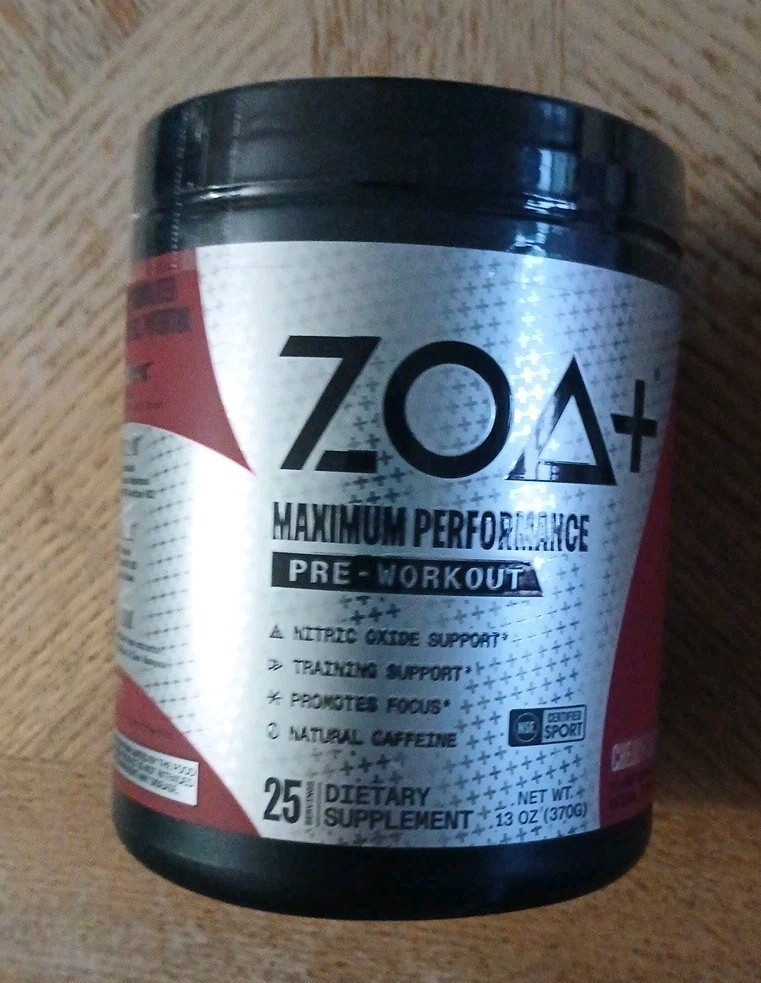 1CT: ZOA+ Zero Sugar PRE-WORKOUT! Powder “Cherry-Lime” NSF-CERTIFIED SPORT 13oz