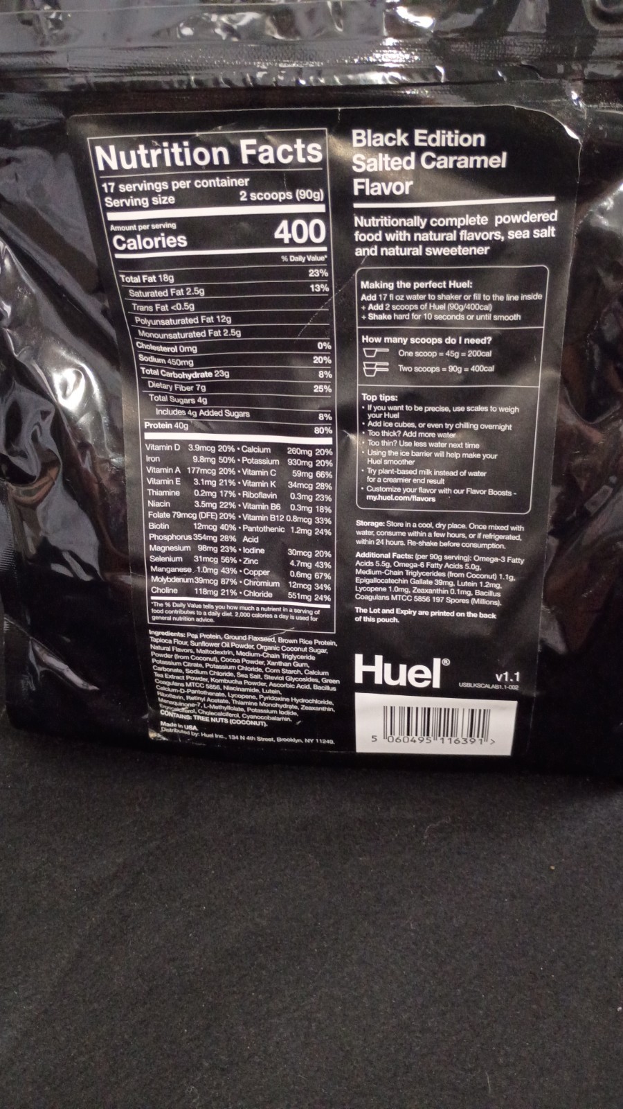Huel Salted Caramel – 40g Vegan Protein, Complete Meal, 17 Servings (Exp 02/27)