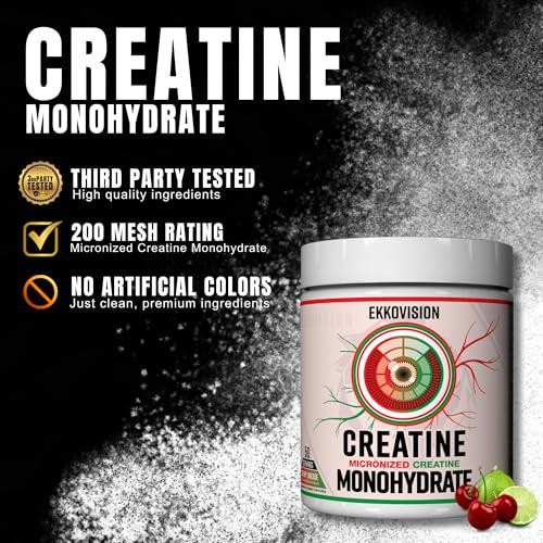 Ekkovision Creatine Monohydrate Powder, Micronized, Cherry Limeade, Pre Workout