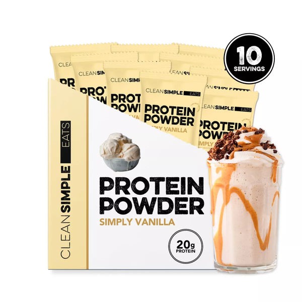 Clean Simple Eats Protein Powder Simply Vanilla~10 Stick Packs