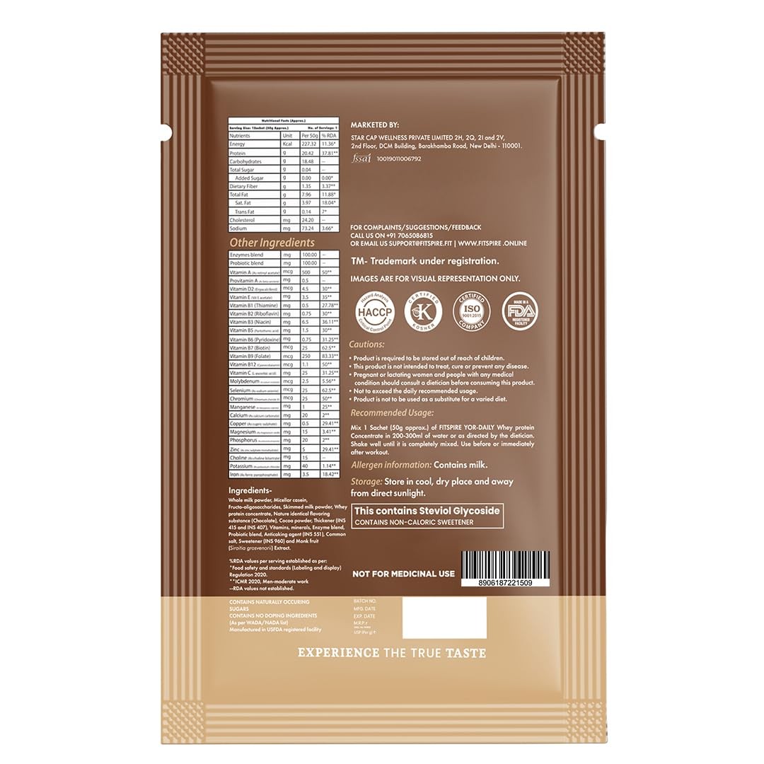 Fitspire YOR Protein Powder 50g | 20g Protein, 24+ Vitamins