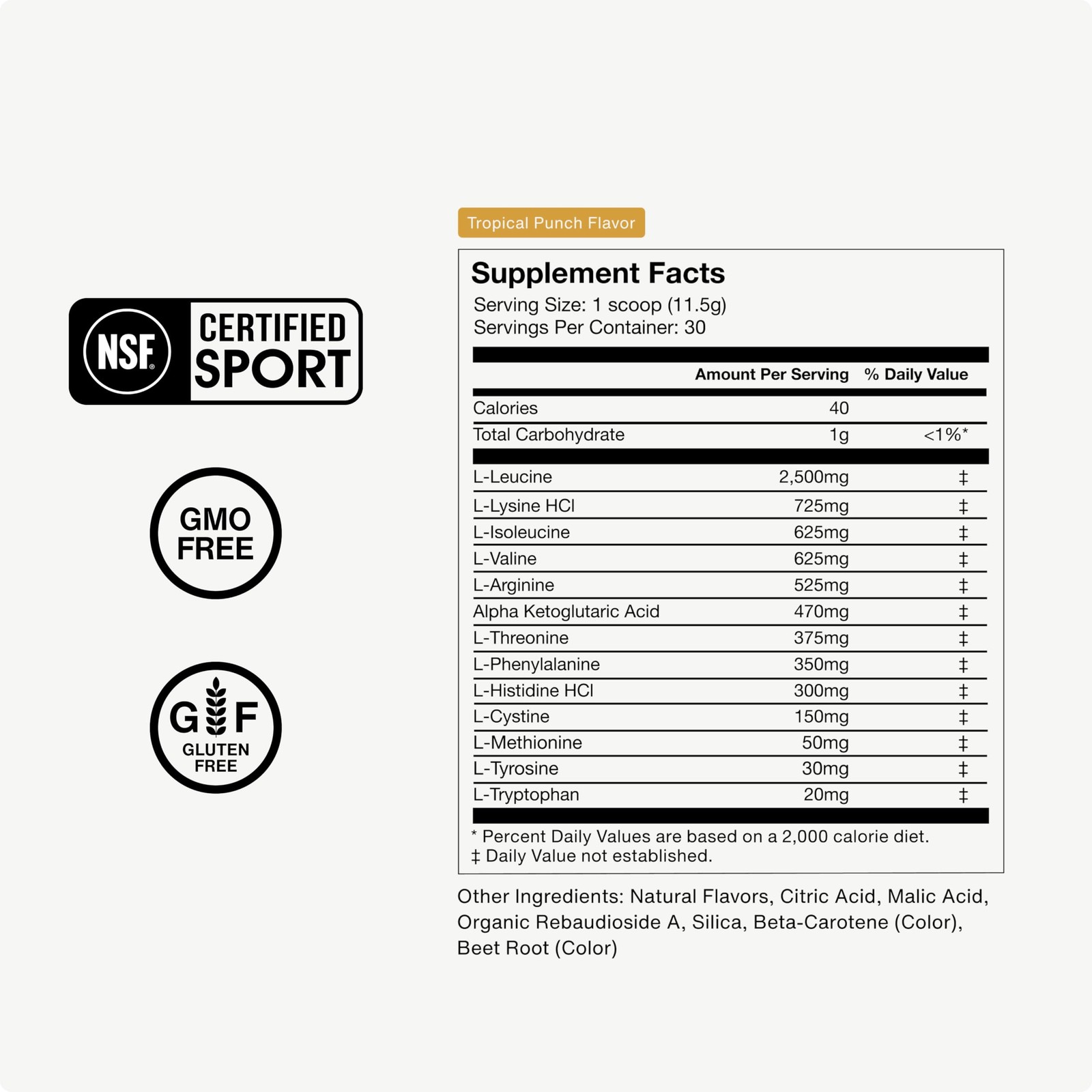 Momentous Vital Aminos Powder Supplement BCAA & EAA Tropical Punch NSF Cer…