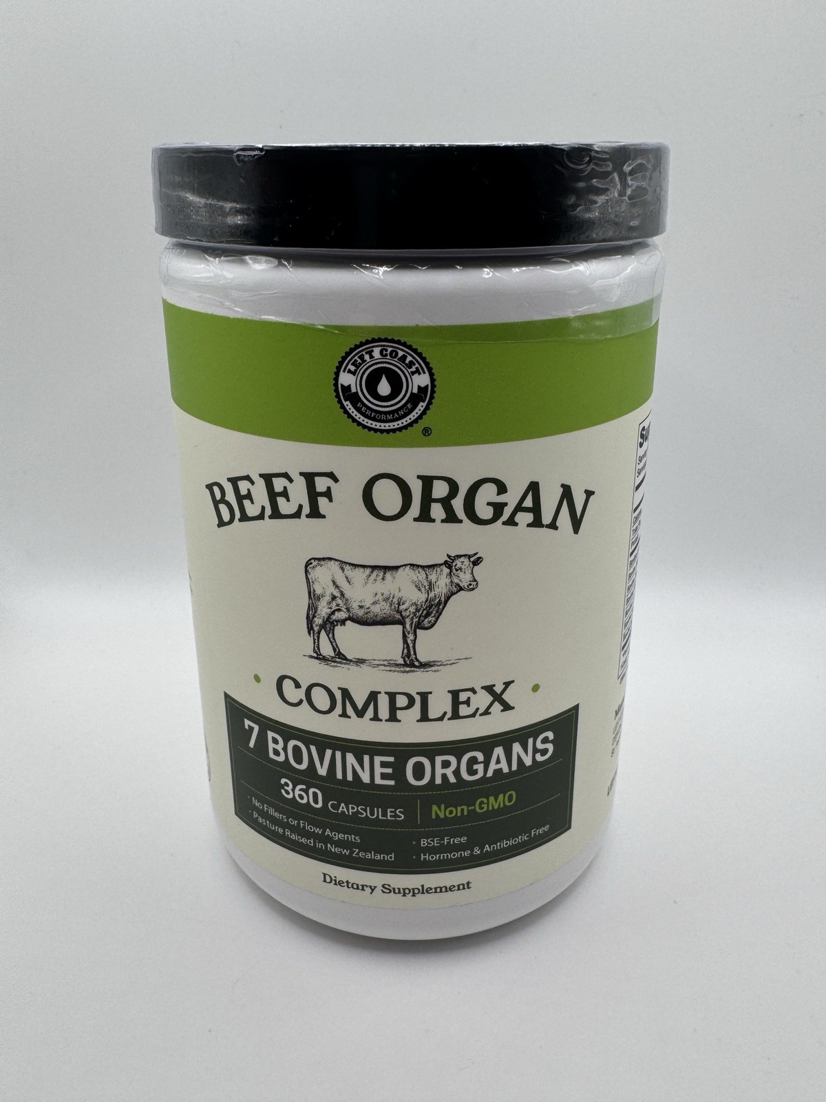 Beef Organ Supplement Grass Fed 7 Bovine Organs Complex 360 capsules exp 11/2027