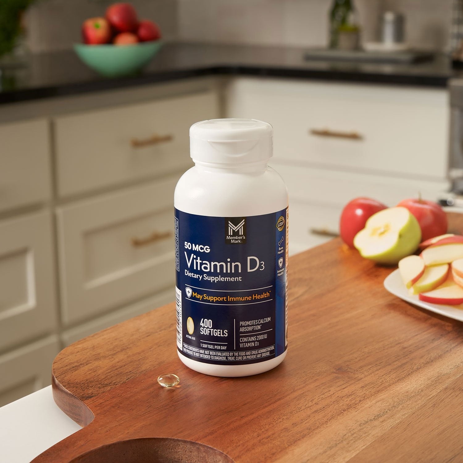 Member’s Mark Vitamin D3, 50 mcg, Dietary Supplement ( 400 ct )
