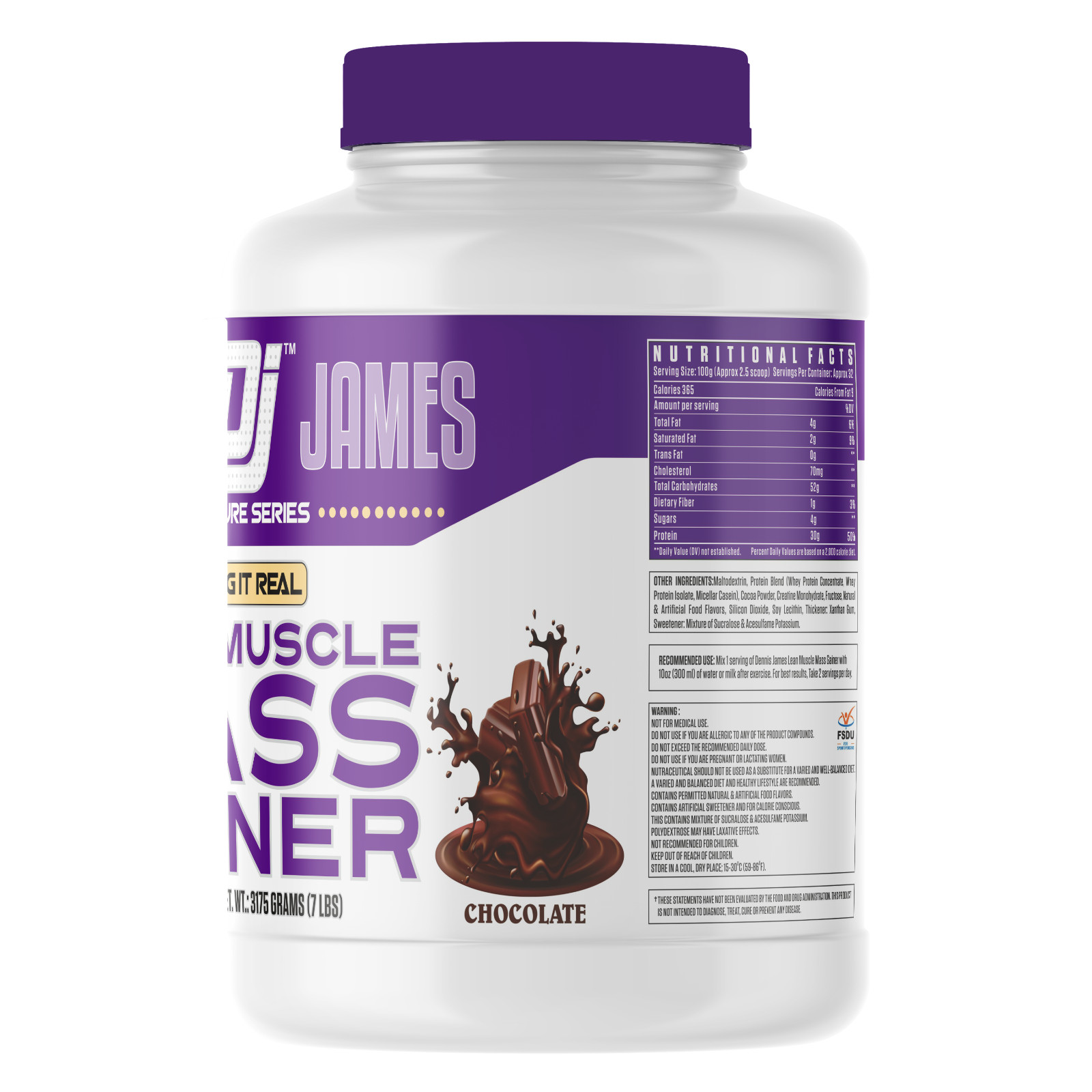 Dennis James Signature Series Lean Muscle Mass Gainer 7Lbs 32 Servings